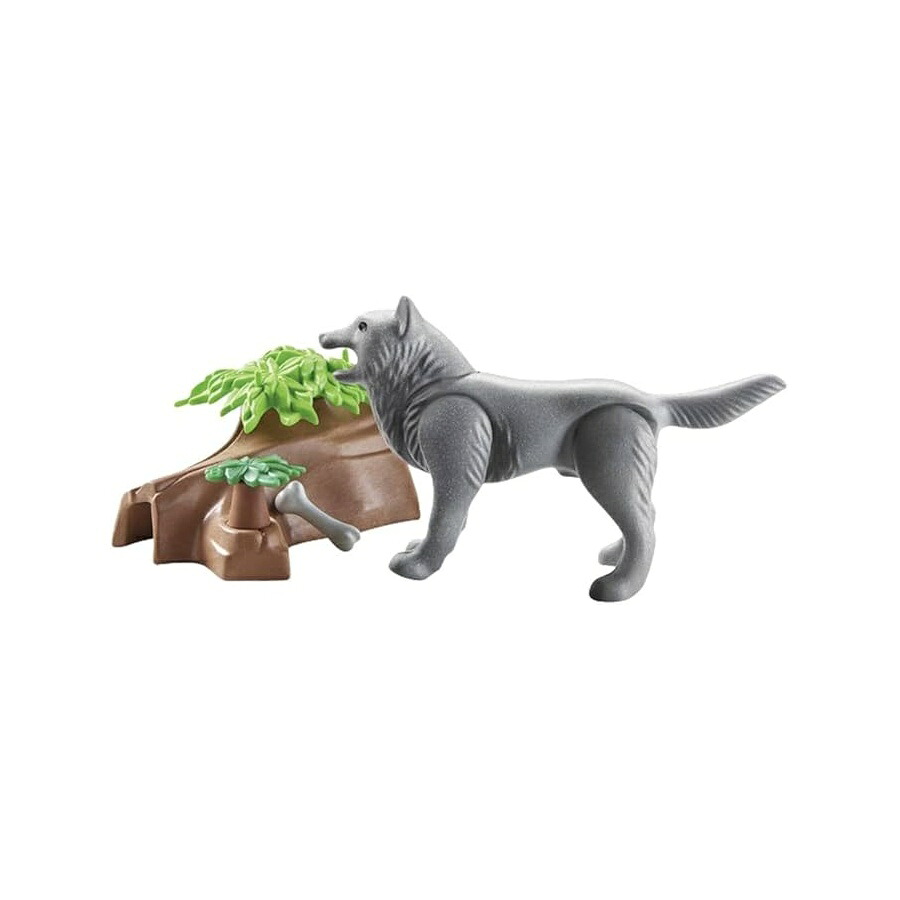 プレイモービル ウィルトピア 狼 毛の荒物図形 Playmobil Wiltopia Wolf Animal Figure