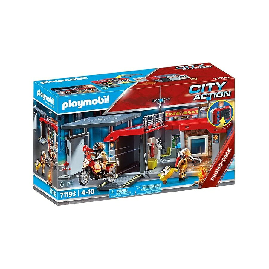 プレイモービルファイヤーハウス Playmobil Fire Station