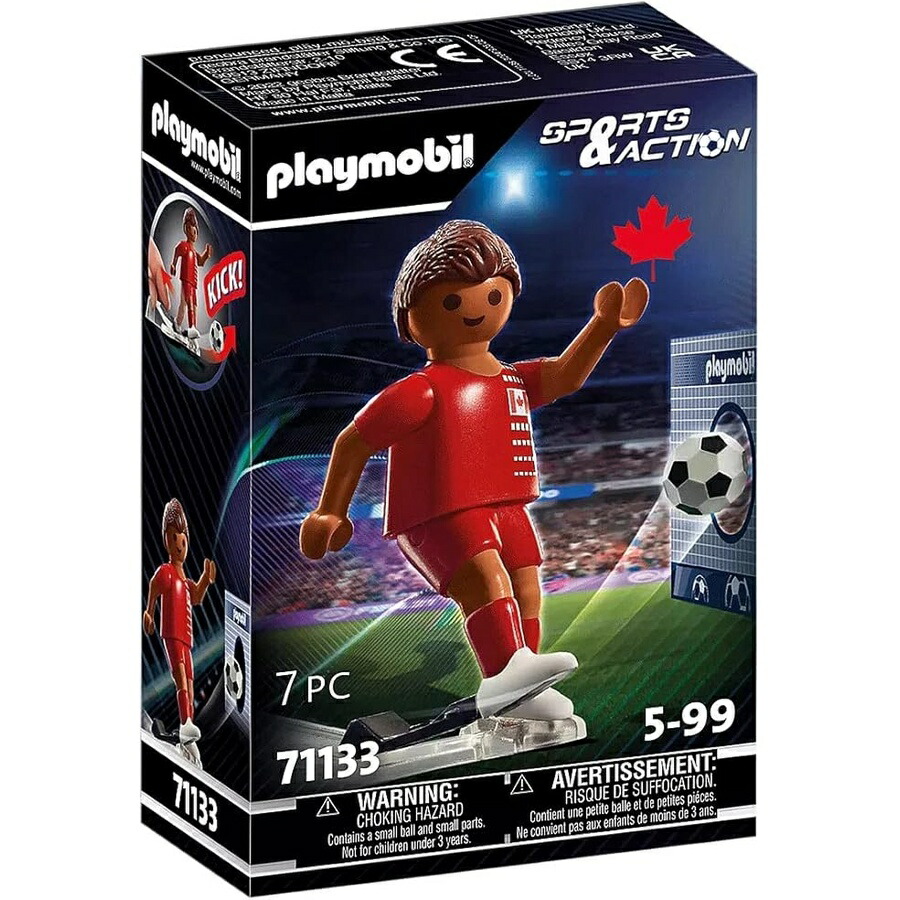 プレイモービル 電気蓄音機 蹴球 カナダ Playmobil JUGADOR Futbol Canada