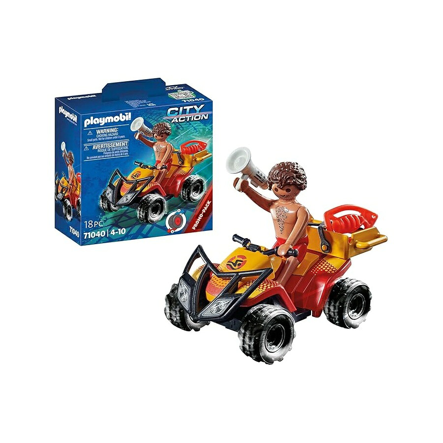 プレイモービル 砂浜 見まわる クアッド Playmobil Beach Patrol Quad