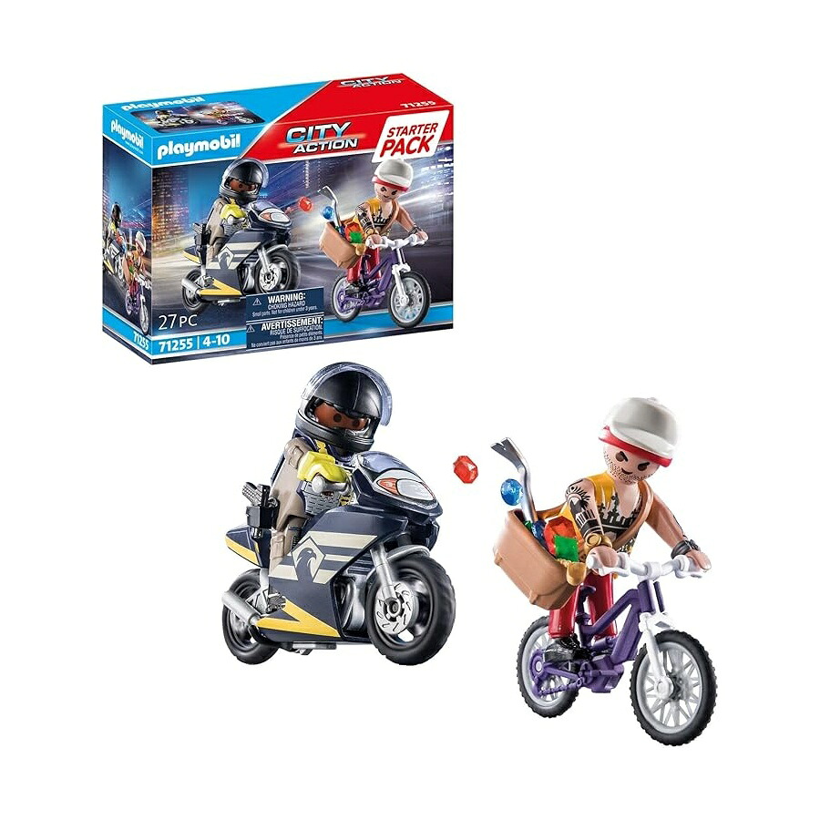 プレイモービル クランク 容器に並べる 風変わり軍事部隊と掠め取る Playmobil Starter Pack Special Forces and Thief