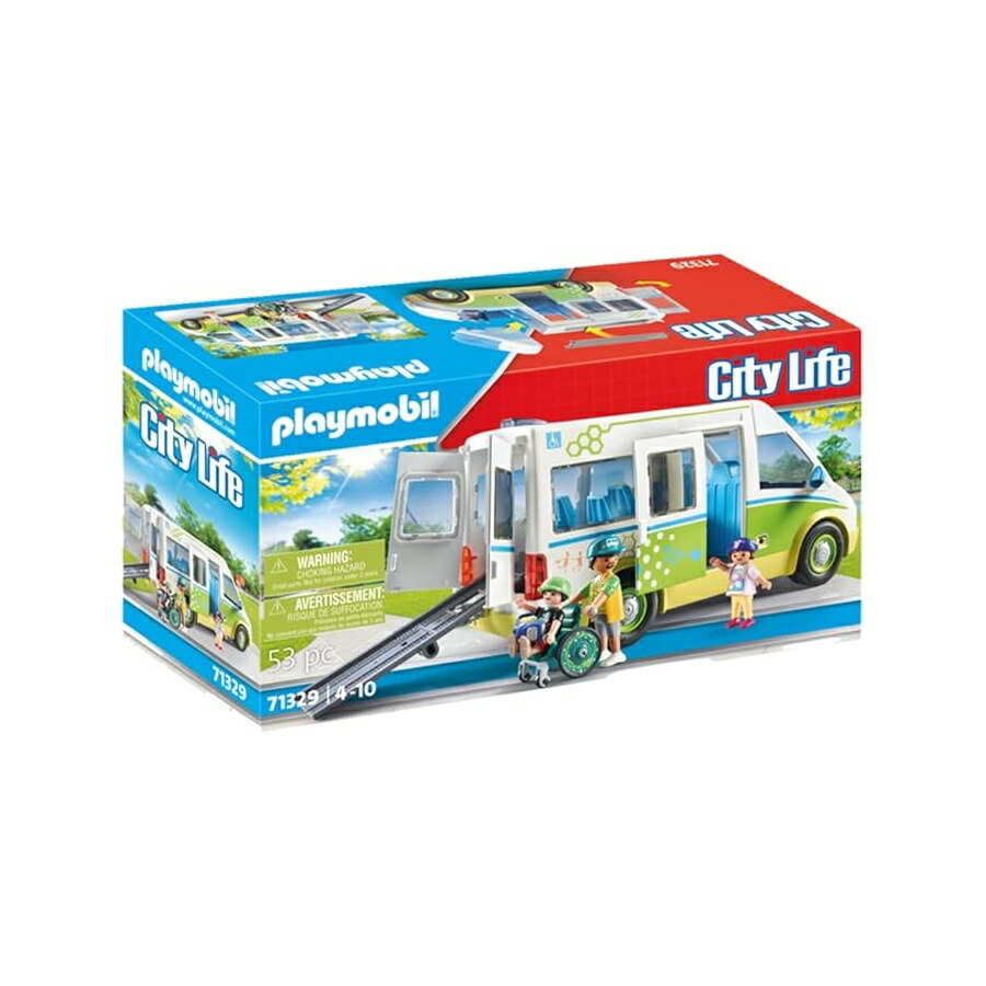車いす相応うのり面付き添い人プレイモービル シティ スクールバス Playmobil City School Bus with Wheelchair Accessible Ramp
