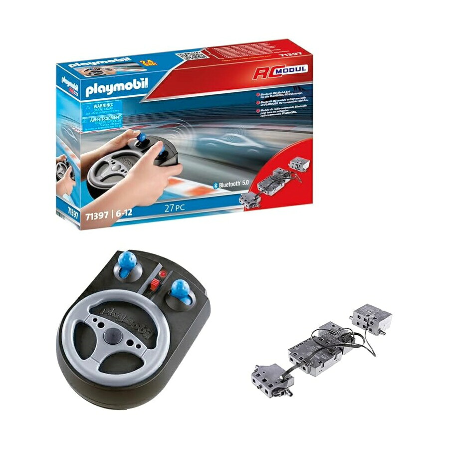PLAYMOBIL City Life 71397 RC 鉄道車両書き割り Bluetooth RC モデュール 全くの鉄道車両 RC 静電容量を繰り上げる評点する悧巧のコンプリートセット 6 歳からのちびっ子向け手あそび PLAYMOBIL City Life 71397 RC-Vehicles Set Bluetooth RC Module, Complete Set to Upgrade All