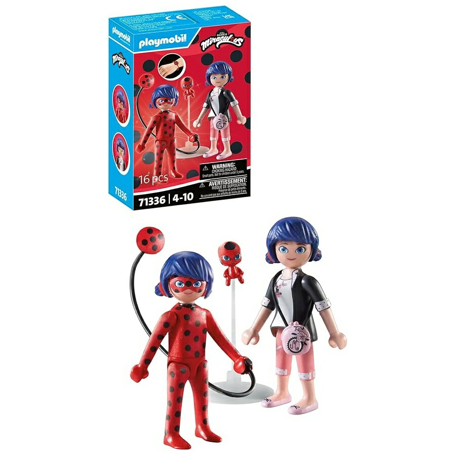 プレイモービル ミラキュラス: マリサイバー空間 \u0026 てんとう虫 Playmobil Miraculous: Marinette \u0026 Ladybug