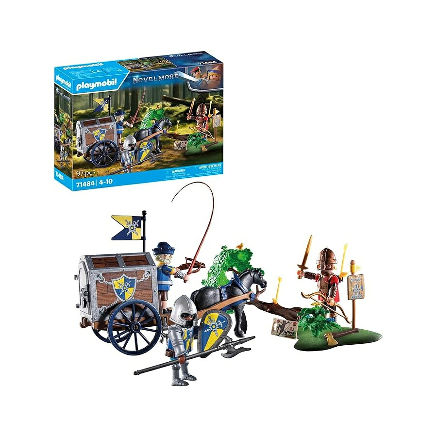 PLAYMOBIL Novelmore 71484 Novelmore Convoy with Bandit 危険な黄金の戦い 想像力豊かで楽しいロールプレイングゲーム 4歳以上の子供向けおもちゃ PLAYMOBIL Novelmore 71484 Novelmore Convoy with Bandit, Dangerous Battle for Gold, Imaginative and Fun Role｜i-selection
