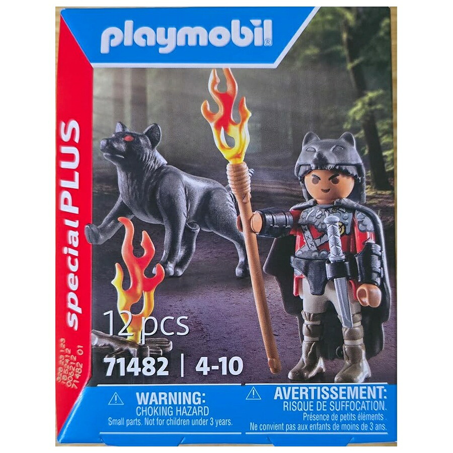 PLAYMOBIL 特別 つけ加える 71482 4 歳からの狼の下士官兵 PLAYMOBIL Special Plus 71482 Warrior with Wolf from 4 Years