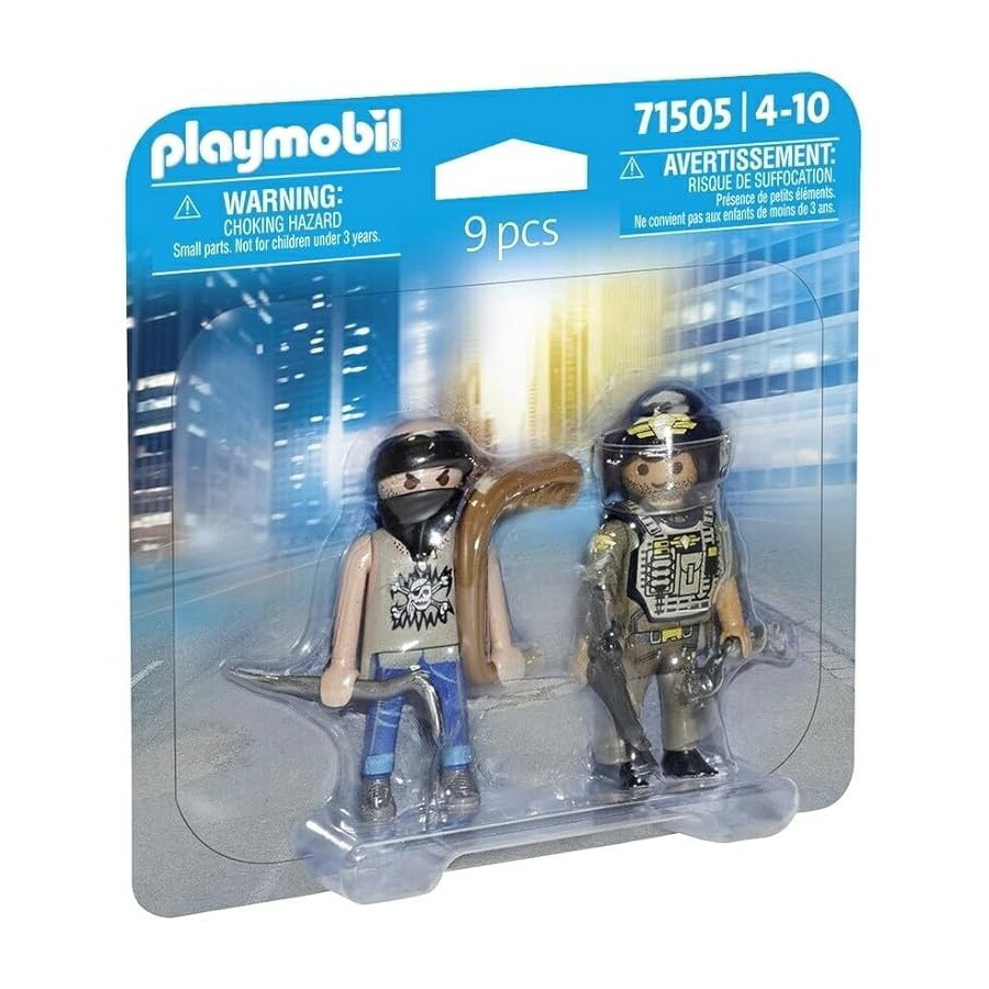 プレイモービル 71505 二人組容器に並べる 警察当局と掠め取る 客体年歯 4 PLAYMOBIL 71505 Duo Pack Police with Thief, Ages 4
