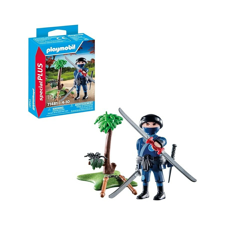 PLAYMOBIL 特別 つけ加える 71481 忍びの者手あそび 4歳からのちびっ子向け PLAYMOBIL Special Plus 71481 Ninja Toy for Children from 4 Years
