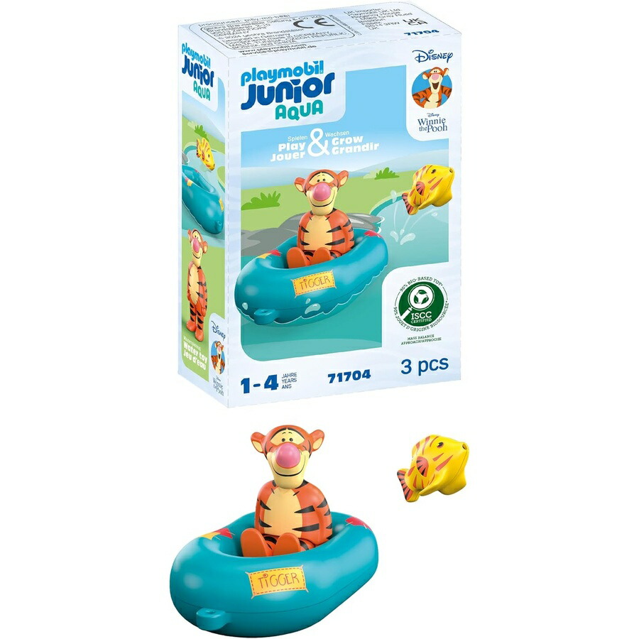 プレイモービル お坊っちゃん \u0026 ウォルトディズニー: ティガーのゴムボート ライド Playmobil Junior \u0026 Disney: Tigger\u0027s Rubber Boat Ride