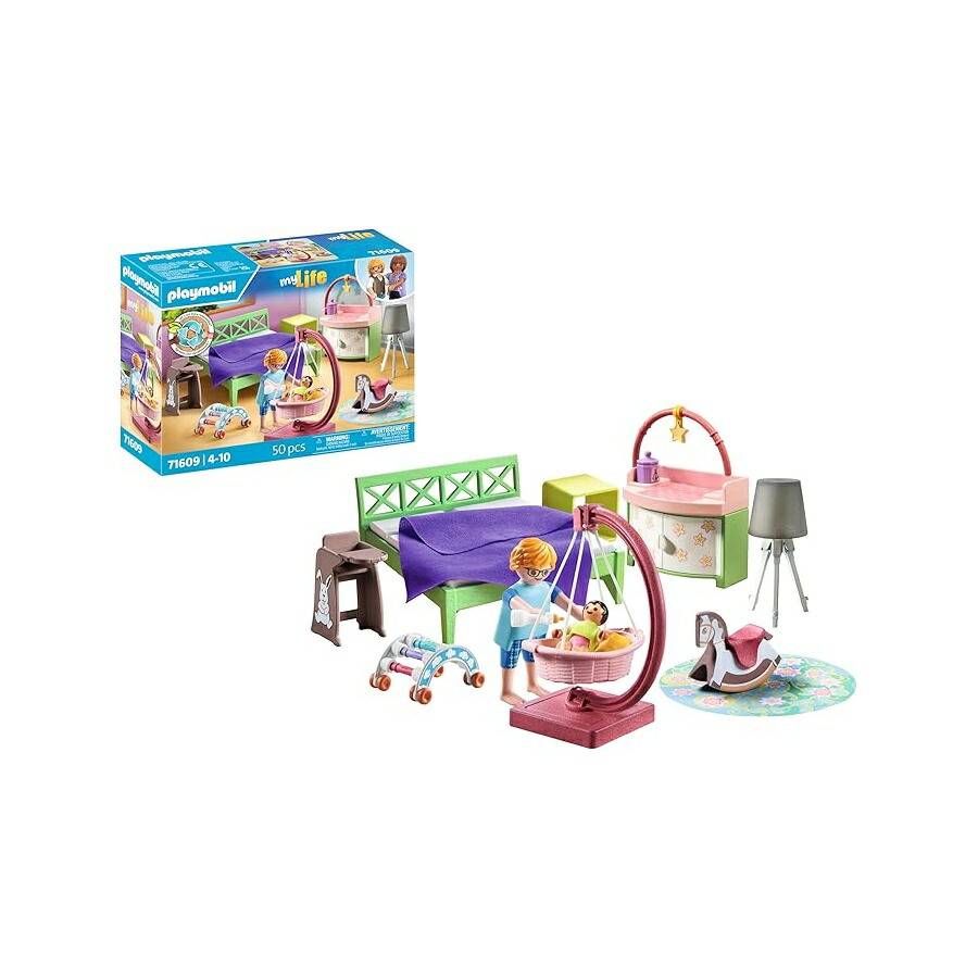 もの言う花隅っこ付き添い人プレイモービルベッドルーム Playmobil Bedroom with Baby Corner