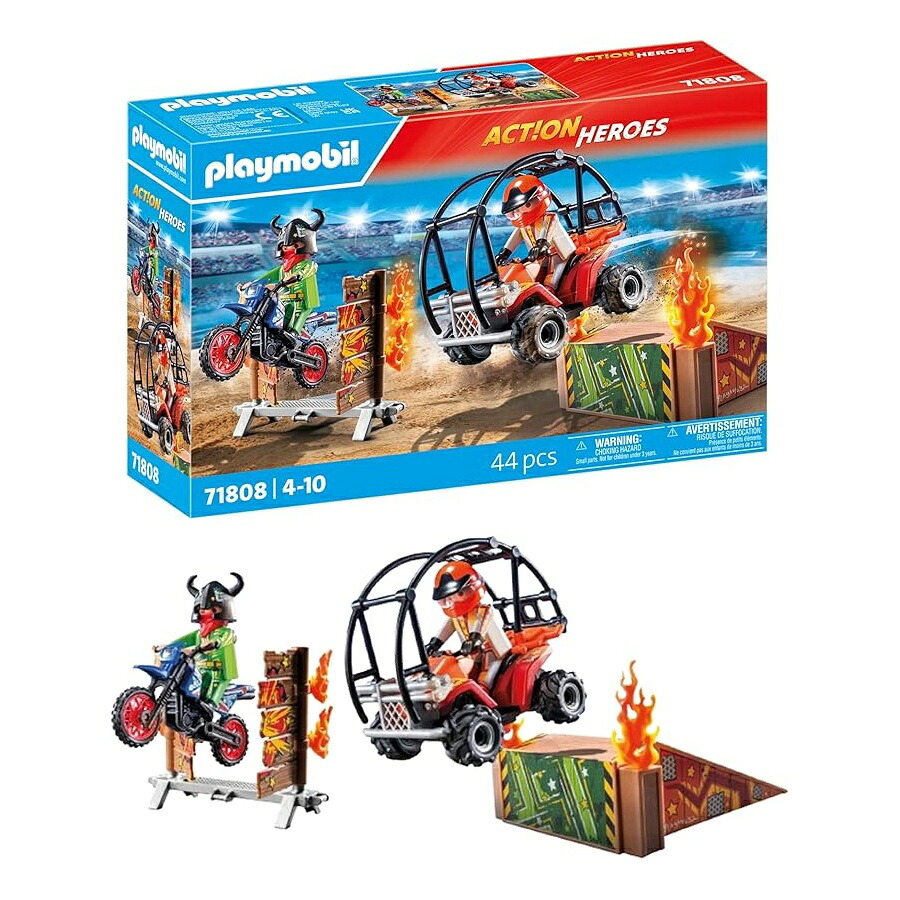 PLAYMOBIL スタントショー 手あそびの車 4歳からのちびっ子向け手あそび 71808 PLAYMOBIL Stunt Show, Toy Car, Toy for Children from 4 Years, 71808