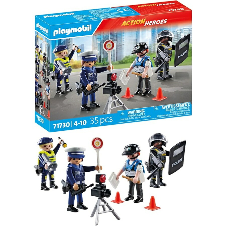 プレイモービル 刑事警察図形書き割り PLAYMOBIL Police Figure Set