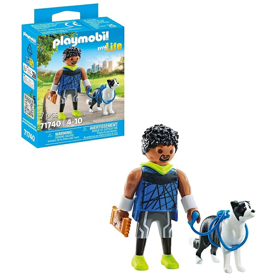 プレイモービル スポーティマン+間借り人コリー PLL71740 PLAYMOBIL Homme Sportif + Border Collie PLL71740