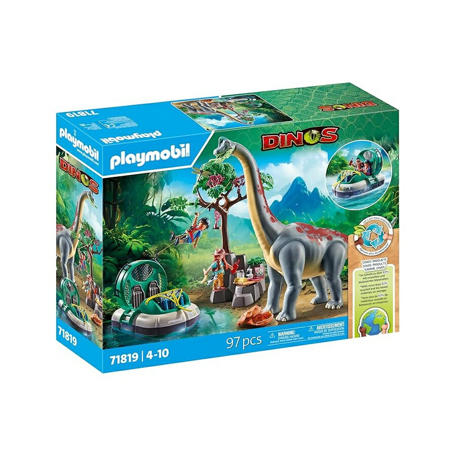 プレイモービル ブラキオサウルスとエアカー Playmobil Brachiosaurus with Hovercraft