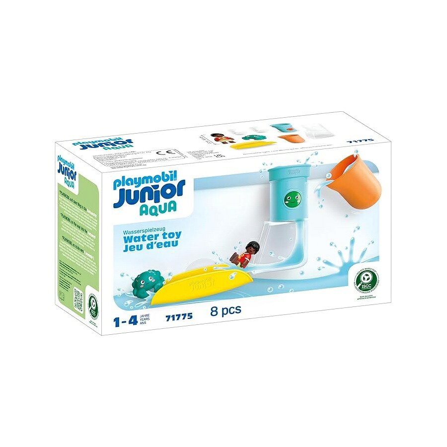 プレイモービル 御坊っちゃん アクア: 横すべり付き添い人注いで遊べるお水貯蔵タンク Playmobil Junior Aqua: Pour and Play Water Tank with Slide