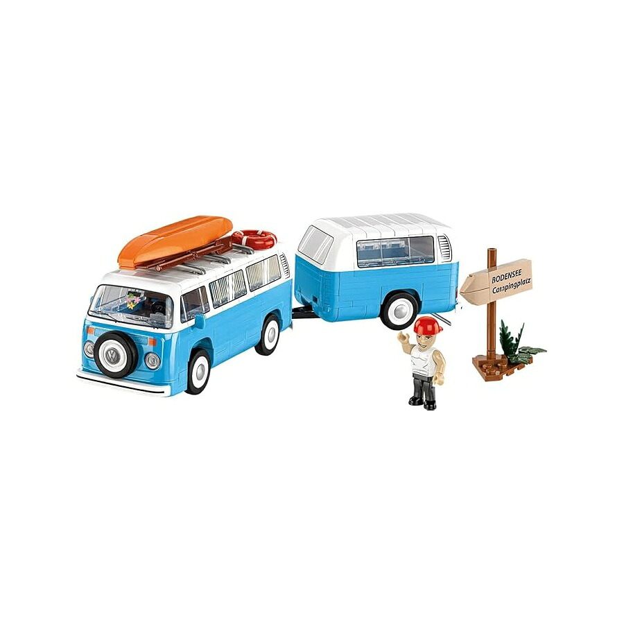 COBI Action Town フォルクスワーゲン 野営鉄道車両 バン 1:35 規摸 精神的な統合書き割り 322天下太平 COBI Action Town Volkswagen Camper Van 1:35 Scale Building Set, 322 Pieces