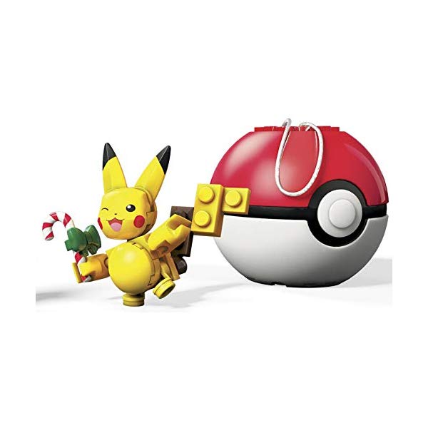 ポケモン 立ちはだかる 手あそび メガ立ちはだかる ピカチュウ メガコンストラックス Mega Construx Pokemon Candy Cane Pikachu Building Set