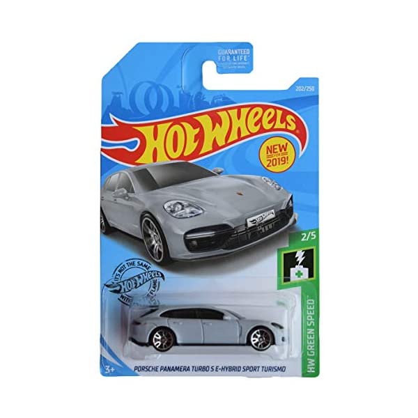 ポルシェ パナメーラ ホットウィール モデルカー ダイキャスト 模型 ミニカー グッズ 納車祝い プレゼント インテリア スーパーカー Hot Wheels Green Speed Series 2/5 Porsche Panamera Turbo S E Hybird Sport Turismo 202/250, Gray