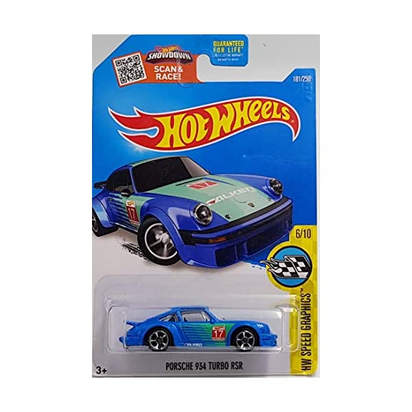 ポルシェ 934 ターボ ホットウィール モデルカー ダイキャスト 模型 ミニカー グッズ 納車祝い プレゼント インテリア スーパーカー Hot Wheels 2016 HW Speed Graphics Porsche 934 Turbo RSR 181/250, Blue