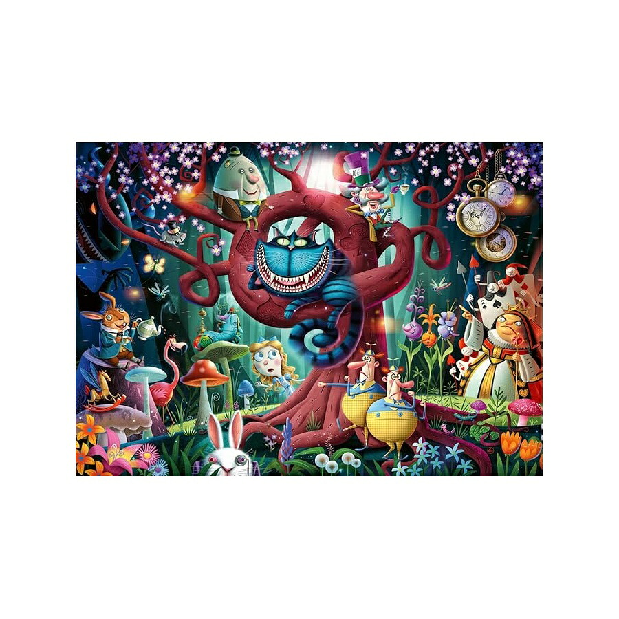 ジグソーパズル アート インテリア 1000ピース 不思議の国のアリスのユニークなテーマ 高品質のソフトクリックテクノロジーにより 大人や家族連れに最適 持続可能な林業の実践 Ravensburger Most Everyone is Mad 1000 Piece Puzzle Unique Alice in｜i-selection