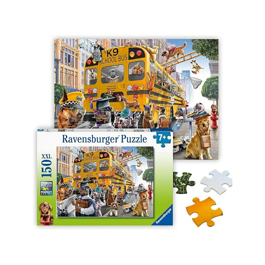 ジグソーパズル アート インテリア Ravensburger ペット スクール パルズ 150ピース カラフルな犬のおふざけ 大胆で明るいイメージ 理想的なギフト プレミアム品質 画面なしで楽しめる 7 歳以上のお子様向け MESH 認定 Ravensburger Pet School Pals 150 Piece Jigsaw|i-selection