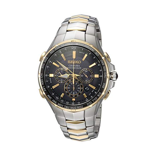SEIKO 腕時計 メンズ SSG020 COUTURA Seiko Coutura Blue Dial Men's Two Tone World Time Watch