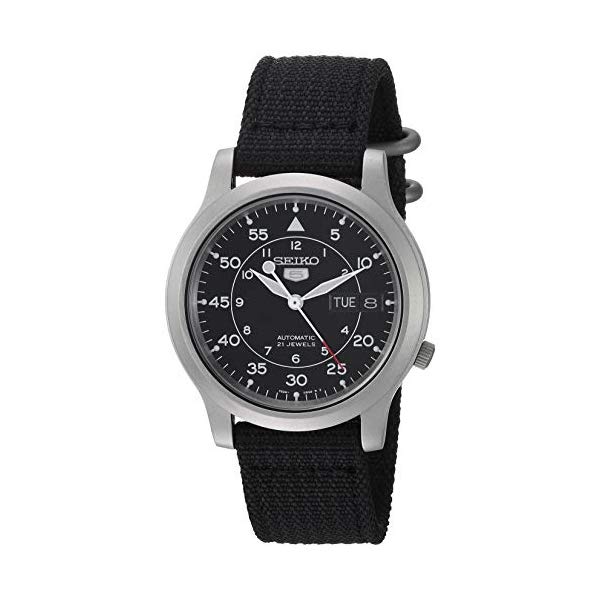 セイコー SEIKO 腕時計 ウォッチ メンズ 男性用 SNK809 Seiko Men's SNK809 Seiko 5 Automatic Stainless Steel Watch with Black Canvas Strap|i-selection