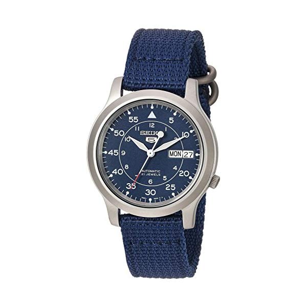 セイコー SEIKO ウオッチ ご覧なさる メンズ 成人男性用 SNK807 Seiko Men\u0027s SNK807 Seiko 5 Automatic Stainless Steel Watch with Blue Canvas Band