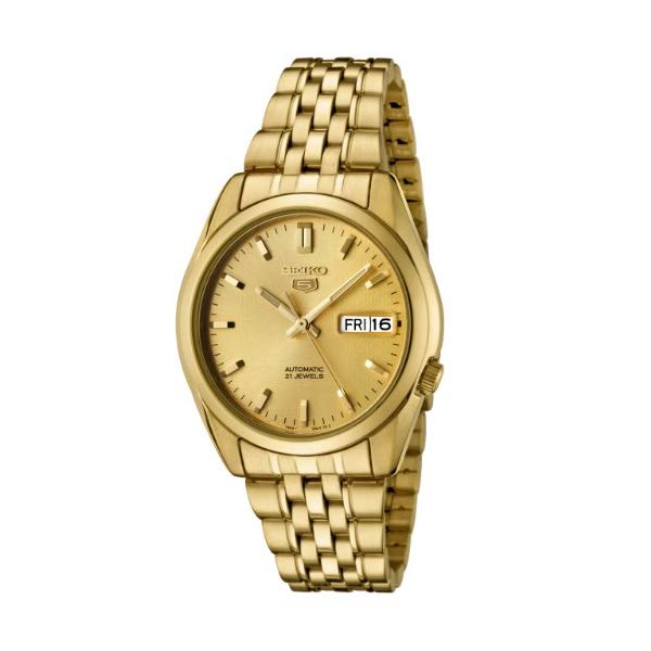 セイコー 腕時計 SEIKO SNK366K メンズ ウォッチ 男性用 SEIKO Men's SNK366K SEIKO 5 Automatic Gold Dial Gold-Tone Stainless Steel Watch
