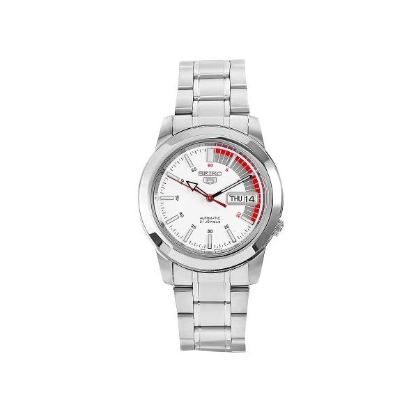 セイコー 腕時計 SEIKO SNKK25 メンズ ウォッチ 男性用 SEIKO Men's SNKK25 5 Stainless Steel White Dial Watch