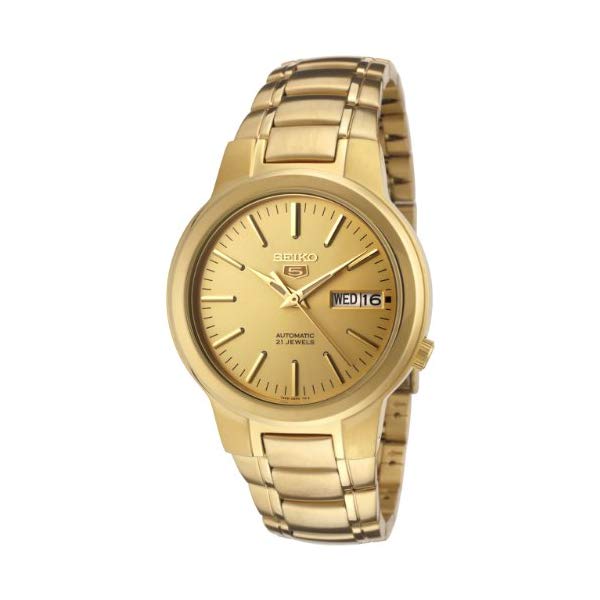 セイコー 腕時計 Seiko Snka10 メンズ ウォッチ 男性用 Seiko Men S Snka10 Seiko 5 Automatic Gold Dial Gold Tone Stainless Steel Watch Tnfarmersmarkets Org