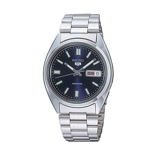セイコー 腕時計 SEIKO SNXS77K SEIKO SNXS77 Automatic Blue Day Date Dial Silver Steel Bracelet Men Watch NEW