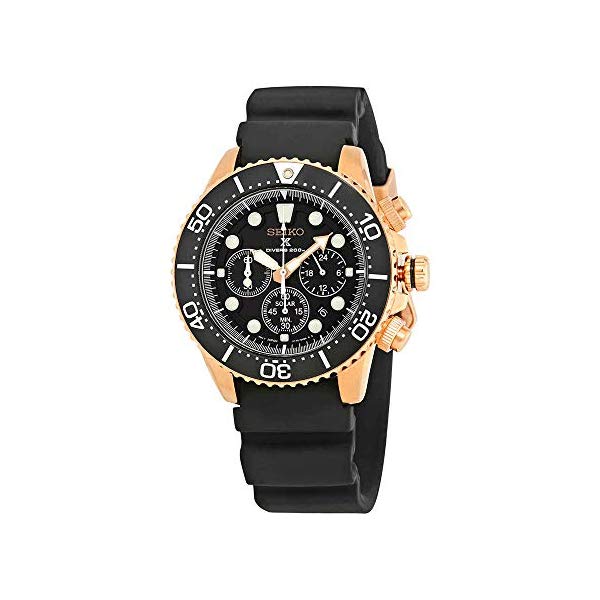 セイコー ウオッチ SEIKO SSC618P1 ご覧なさる プロスペックス SEIKO Prospex Sea Diver\u0027s 200m Chronograph Solar Sports Watch Rose Gold SSC618P1