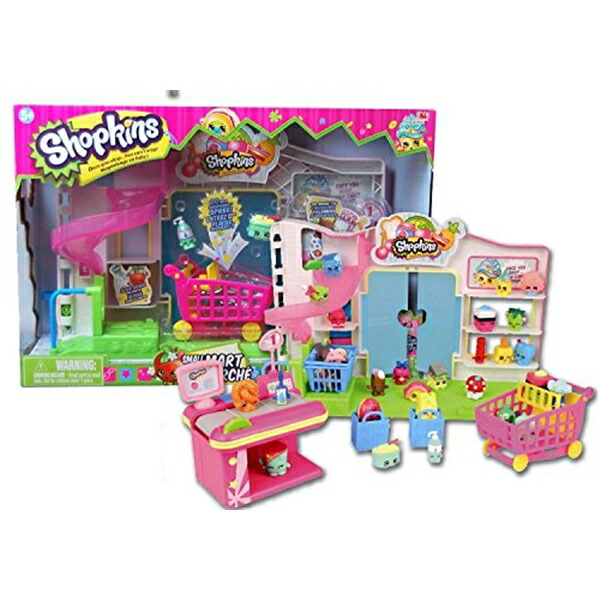 ショップキンズ 手あそび あやつり人形 お人形さん 図形 Shopkins Supermarket Playset