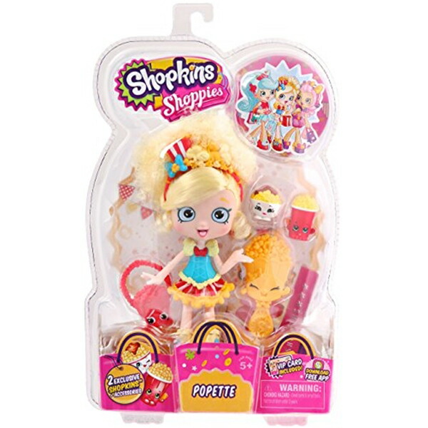 ショップキンズ 手あそび あやつり人形 お人形さん 図形 Shopkins Shoppies S1 Doll Pack Popette
