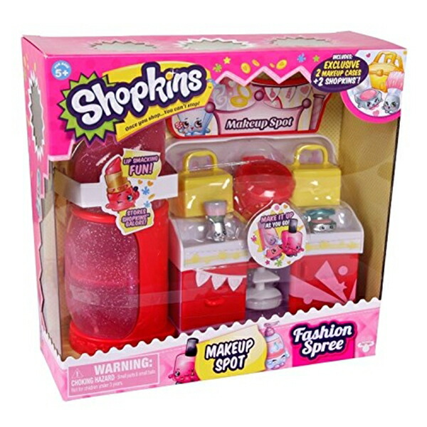 ショップキンズ 手あそび あやつり人形 お人形さん 図形 Shopkins Make Up Spot Mid Price Playset