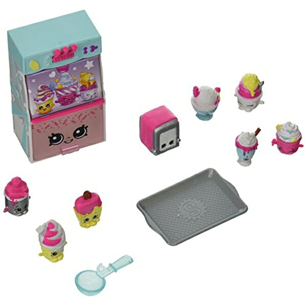 ショップキンズ 手あそび あやつり人形 お人形さん 図形 Shopkins Food Themed Pack Cool N Creamy