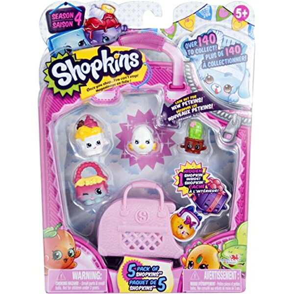ショップキンズ 手あそび あやつり人形 お人形さん 図形 Shopkins 5 Pack Series 4