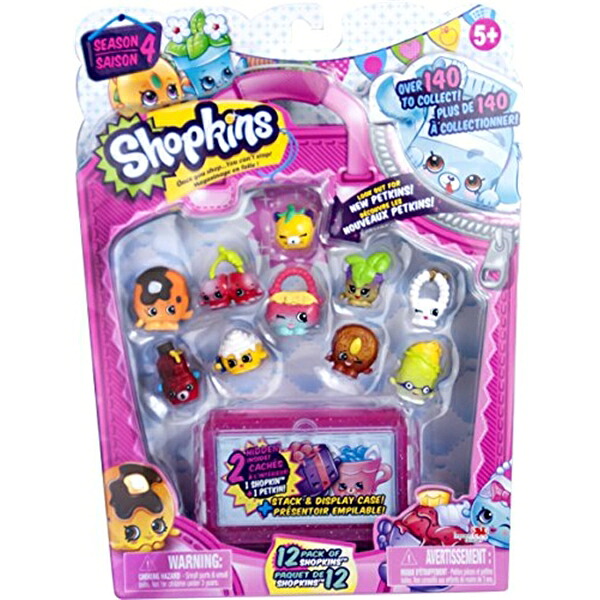 ショップキンズ 手あそび あやつり人形 お人形さん 図形 Shopkins Season 4 12 Pack