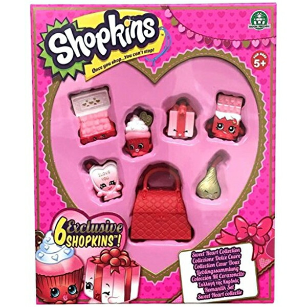 ショップキンズ 手あそび あやつり人形 お人形さん 図形 Shopkins Sweet Heart Collection Toy