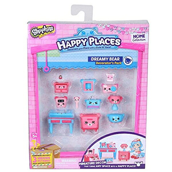 ショップキンズ 手あそび あやつり人形 お人形さん 図形 Happy Places Shopkins Decorator Pack Dreamy Bear