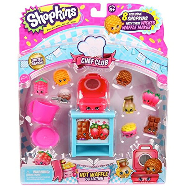 ショップキンズ 手あそび あやつり人形 お人形さん 図形 Shopkins Chef Club Hot Waffle Collection