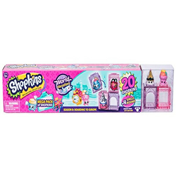 ショップキンズ 手あそび あやつり人形 お人形さん 図形 Shopkins World Vacation (Europe) -Mega Pack