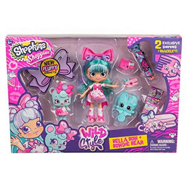 ショップキンズ 手あそび あやつり人形 お人形さん 図形 Shopkins Season 9 Wild Style Shoppies - Bella Bow