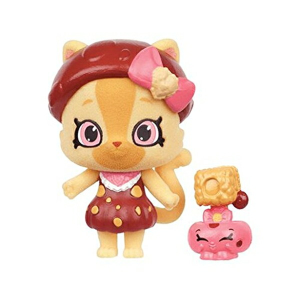 ショップキンズ 手あそび あやつり人形 お人形さん 図形 Shopkins Wild Style Kitty Crumbles Shoppet and Camilla Cat Stand