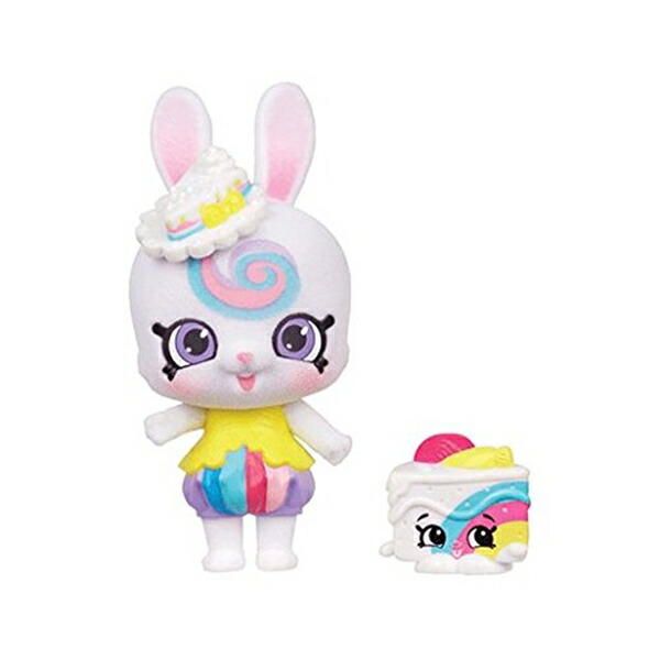 ショップキンズ 手あそび あやつり人形 お人形さん 図形 Shopkins Wild Style Bunny Bow Shoppet and Carotta Cake Exclusive