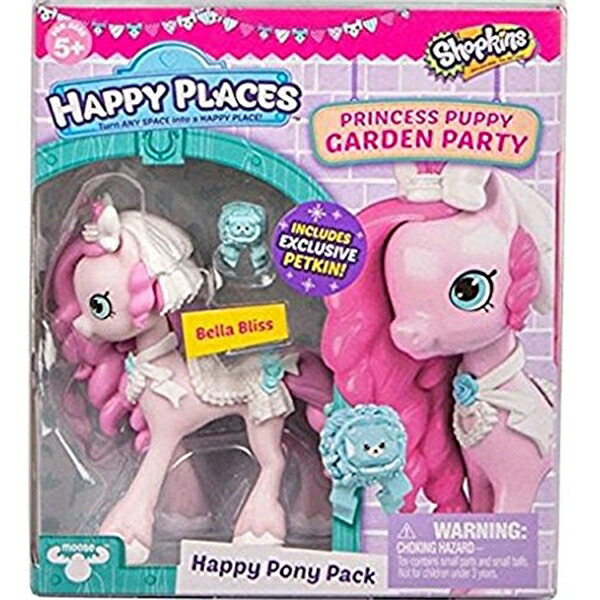 ショップキンズ 手あそび あやつり人形 お人形さん 図形 Shopkins Happy Places Lil Shoppie Pack Bella Bliss - Princess Puppy garden Party