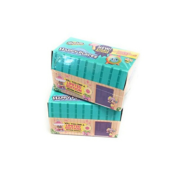 ショップキンズ 手あそび あやつり人形 お人形さん 図形 Shopkins Happy Places Blind Packs New Stable Petkins (2-pack bundle!)