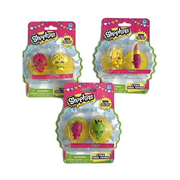 ショップキンズ おもちゃ 人形 ドール フィギュア Complete Set of Shopkins Pencil Toppers (6)