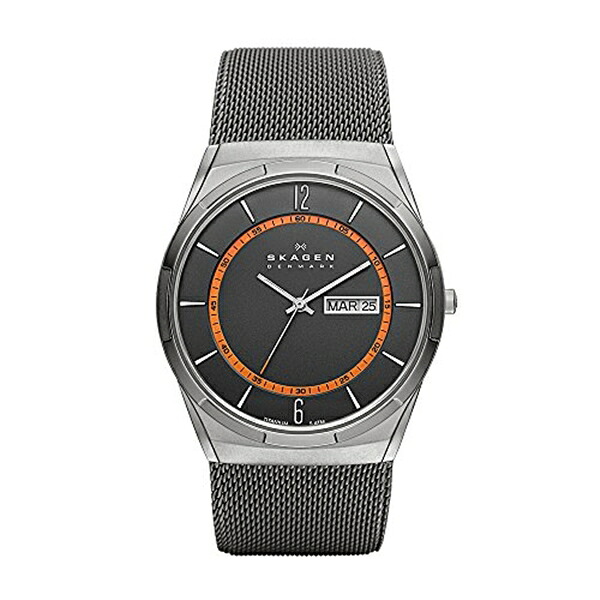 スカーゲン Skagen ウオッチ Skagen Men\u0027s SKW6007 Melbye Grey Titanium Mesh Watch